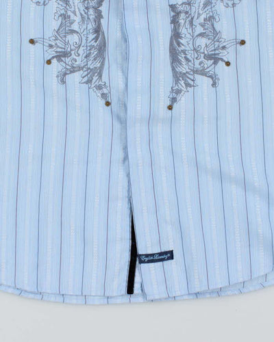 Vintage Y2K English Laundry Patterned Embroidered Long Sleeve Shirt - XL
