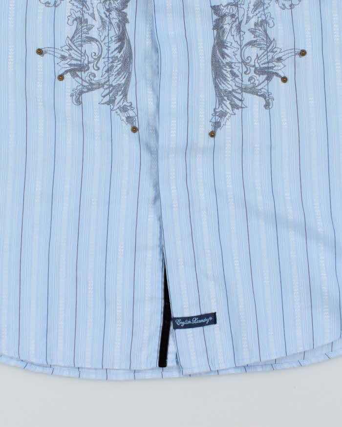 Vintage Y2K English Laundry Patterned Embroidered Long Sleeve Shirt - XL