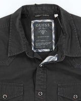 Vintage Y2K Guess Embroidered Patterned Long Sleeve Shirt - M