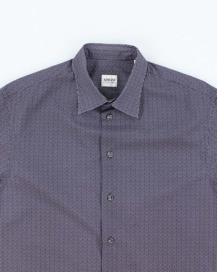 Vintage 2000's Armani CollezIoni Patterned Long Sleeve Shirt - L