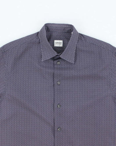 Vintage 2000's Armani CollezIoni Patterned Long Sleeve Shirt - L