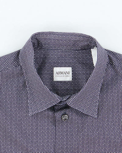 Vintage 2000's Armani CollezIoni Patterned Long Sleeve Shirt - L