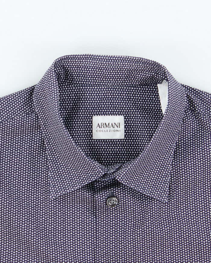 Vintage 2000's Armani CollezIoni Patterned Long Sleeve Shirt - L