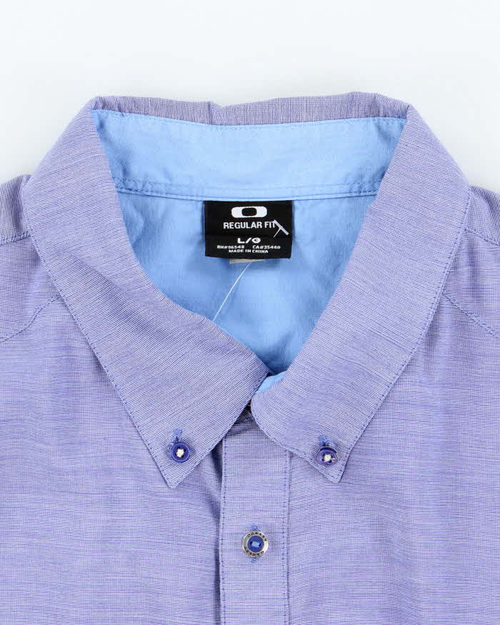 Vintage Y2K Oakley Plain Short Sleeve Shirt - L