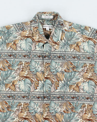 Vintage 2000's Pierre Cardin All Over Print Patterned Short Sleeve Shirt - M