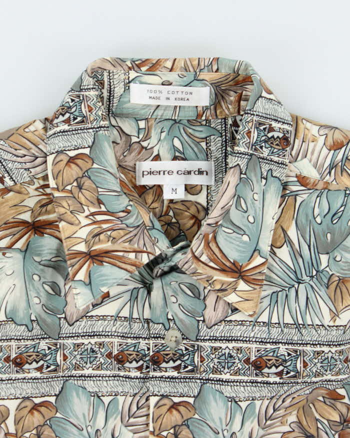 Vintage 2000's Pierre Cardin All Over Print Patterned Short Sleeve Shirt - M