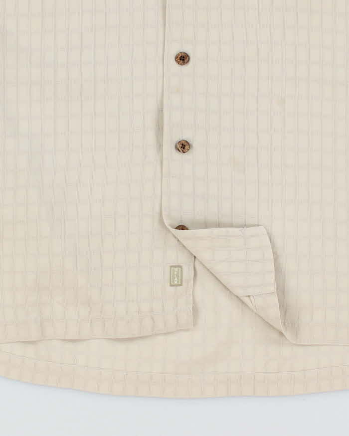 Vintage Tommy Bahama Embossed Patterned Oversized Hawaiian Shirt - M
