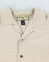 Vintage Tommy Bahama Embossed Patterned Oversized Hawaiian Shirt - M