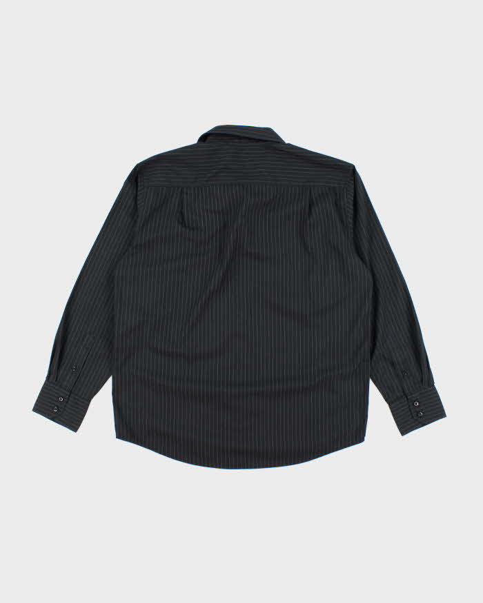 Vintage Y2K Bruno New York Embroidered Long Sleeve Striped Shirt - L