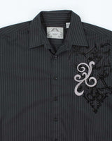 Vintage Y2K Bruno New York Embroidered Long Sleeve Striped Shirt - L
