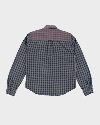 Vintage 2000's Fred Perry Two Tone Checked Flannel Shirt - M