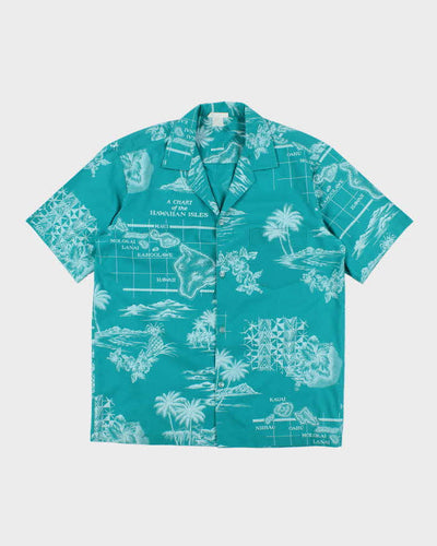 Vintage 80's Floral Print Lightweight Hawaiian Shirt - XL