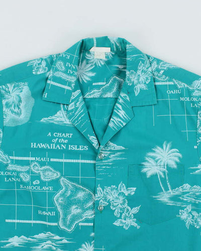 Vintage 80's Floral Print Lightweight Hawaiian Shirt - XL