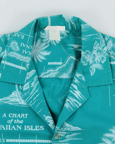 Vintage 80's Floral Print Lightweight Hawaiian Shirt - XL