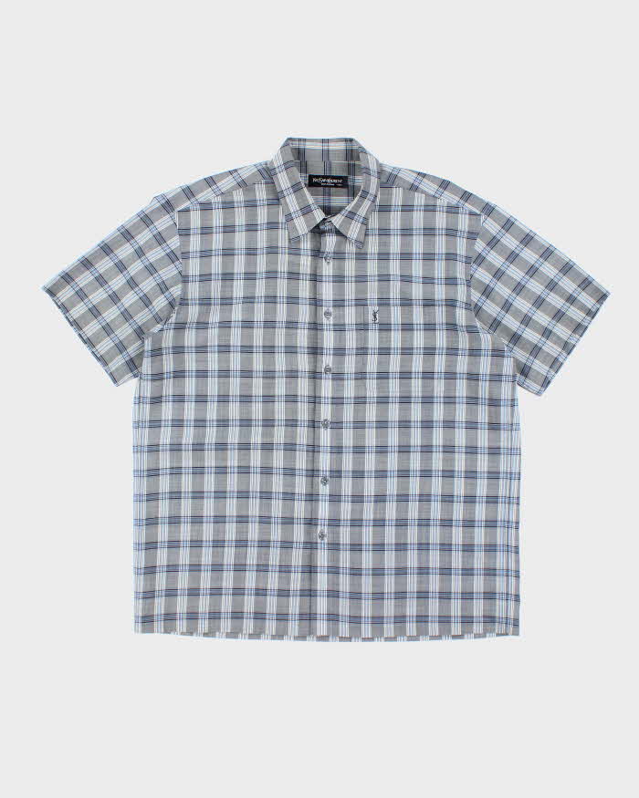 Vintage Yves Saint Laurent Short Sleeve Check Shirt - XL