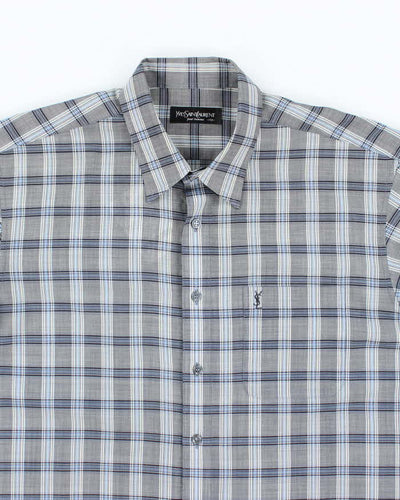 Vintage Yves Saint Laurent Short Sleeve Check Shirt - XL