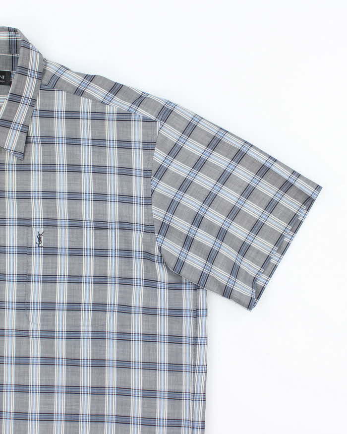 Vintage Yves Saint Laurent Short Sleeve Check Shirt - XL