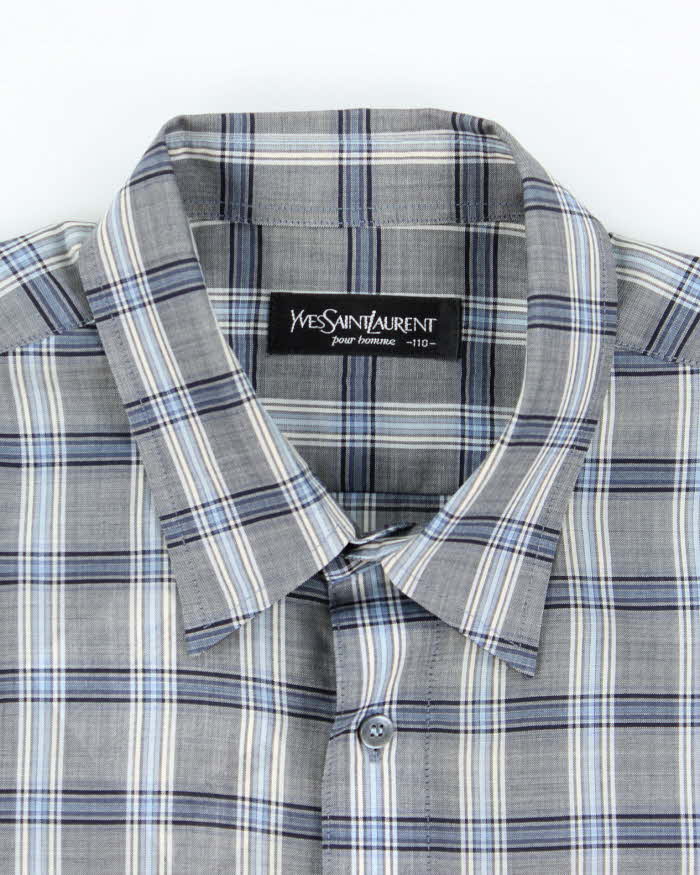 Vintage Yves Saint Laurent Short Sleeve Check Shirt - XL