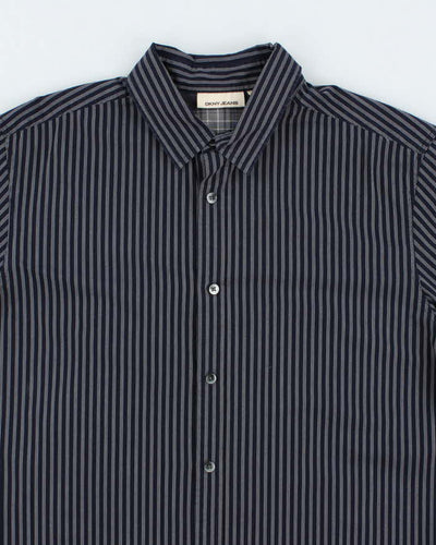 Vintage DKNY Stripe Long Sleeve Shirt - L