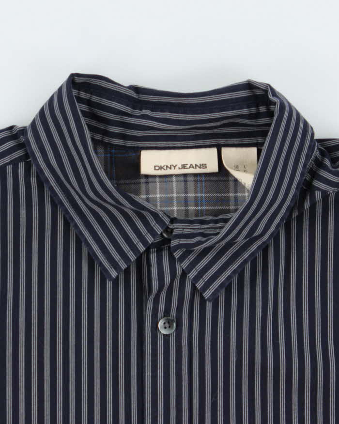 Vintage DKNY Stripe Long Sleeve Shirt - L