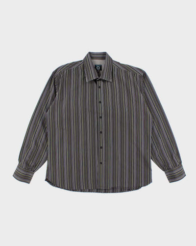Vintage Y2k 00s Point Zero Stripe Long Sleeve Shirt - XL