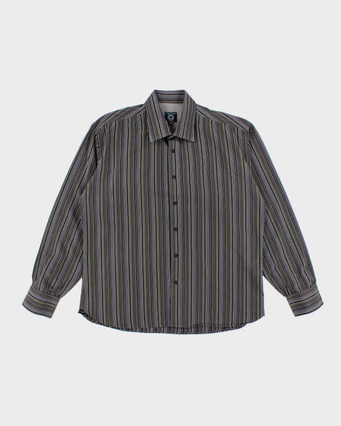 Vintage Y2k 00s Point Zero Stripe Long Sleeve Shirt - XL