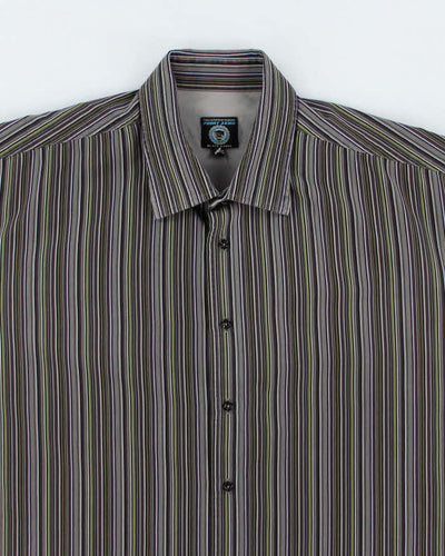 Vintage Y2k 00s Point Zero Stripe Long Sleeve Shirt - XL