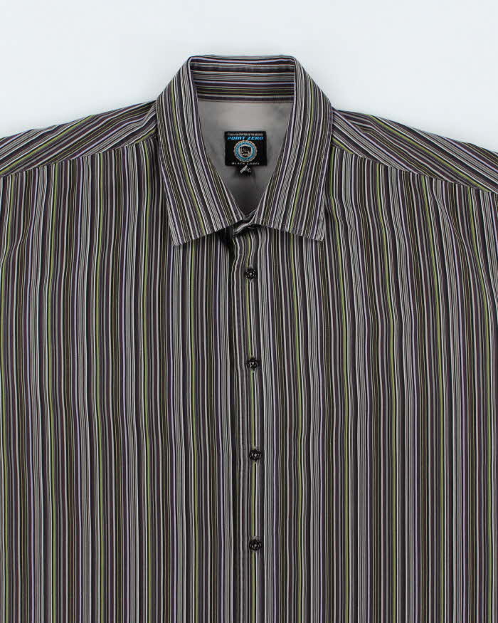 Vintage Y2k 00s Point Zero Stripe Long Sleeve Shirt - XL