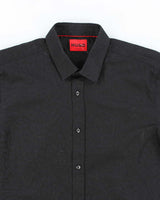 Vintage 2000's Hugo Boss Patterned Black Long Sleeve Shirt - M