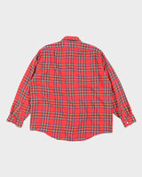 Vintage L.L. Bean Red Tartan Oversized Flannel Shirt - XL
