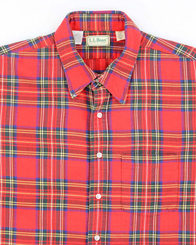 Vintage L.L. Bean Red Tartan Oversized Flannel Shirt - XL