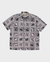 Vintage 2000's Quiksilver Patterned Short Sleeve Hawaiian Shirt - M