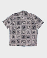 Vintage 2000's Quiksilver Patterned Short Sleeve Hawaiian Shirt - M
