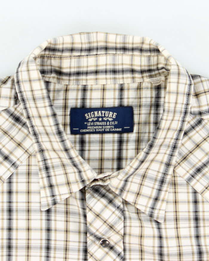 Vintage Levi's Signature Snap Button Short Sleeve Western Shirt - XL