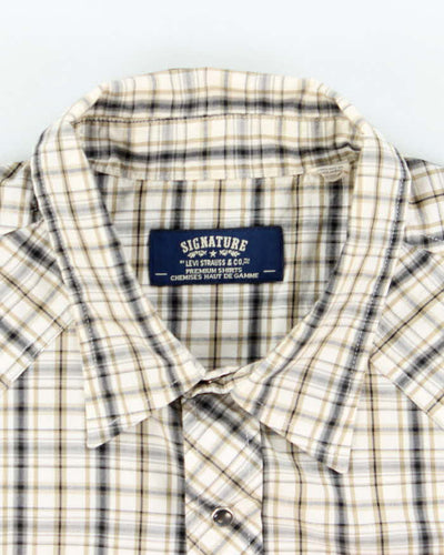 Vintage Levi's Signature Snap Button Short Sleeve Western Shirt - XL