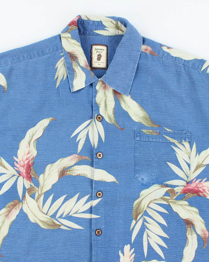 Vintage Jamaica Jaxx Floral Print Lightweight Hawaiian Shirt - XL