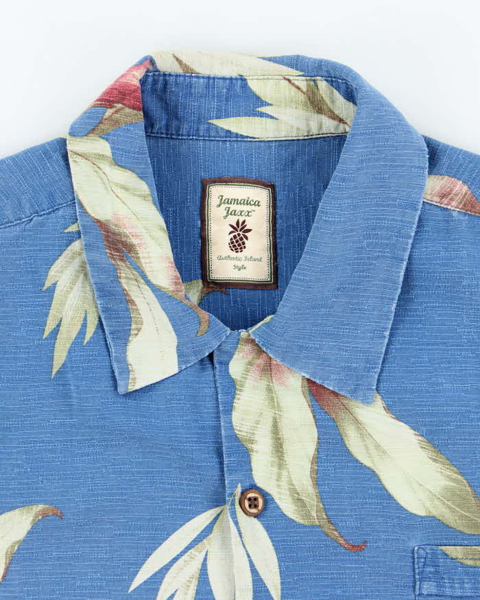 Vintage Jamaica Jaxx Floral Print Lightweight Hawaiian Shirt - XL