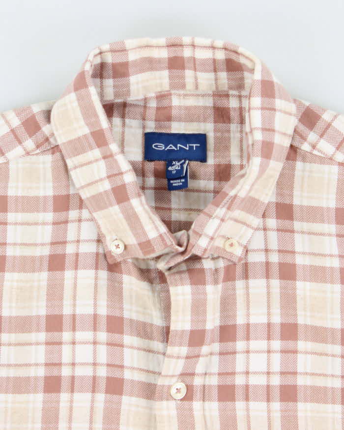 Vintage 2000's Gant Embroidered Logo Flannel Shirt - XL