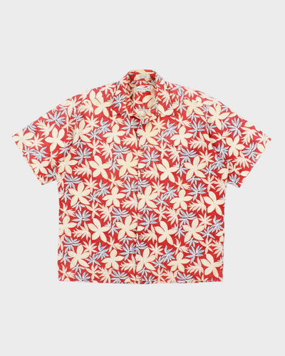 Vintage 2000's Pierre Cardin Floral All Over Print Hawaiian Shirt - L