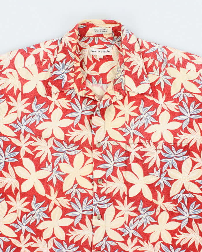 Vintage 2000's Pierre Cardin Floral All Over Print Hawaiian Shirt - L