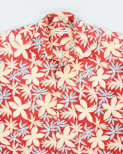 Vintage 2000's Pierre Cardin Floral All Over Print Hawaiian Shirt - L