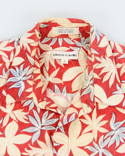 Vintage 2000's Pierre Cardin Floral All Over Print Hawaiian Shirt - L