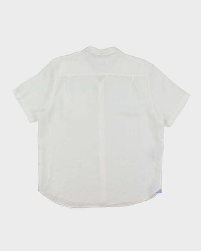 Vintage Tommy Bahama Oversized Checked White Hawaiian Shirt - XL