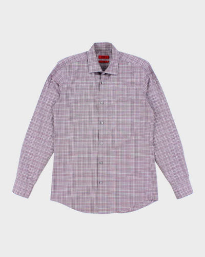 Vintage 2000's Hugo Boss Slim Fit Checked Long Sleeve Shirt - M