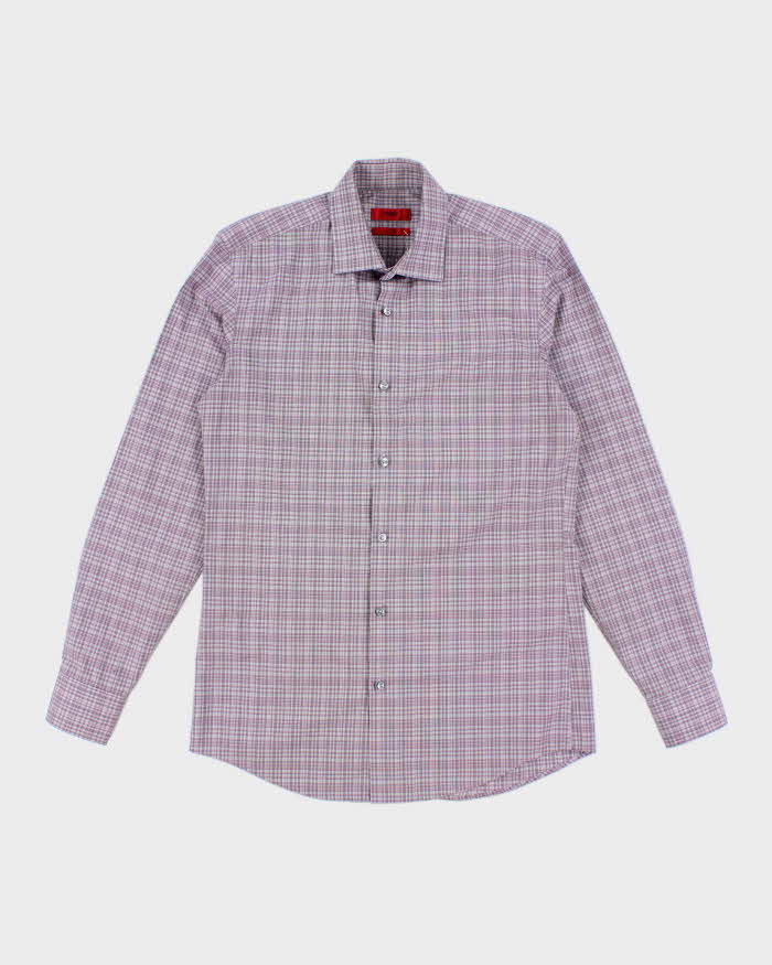 Vintage 2000's Hugo Boss Slim Fit Checked Long Sleeve Shirt - M