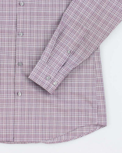 Vintage 2000's Hugo Boss Slim Fit Checked Long Sleeve Shirt - M