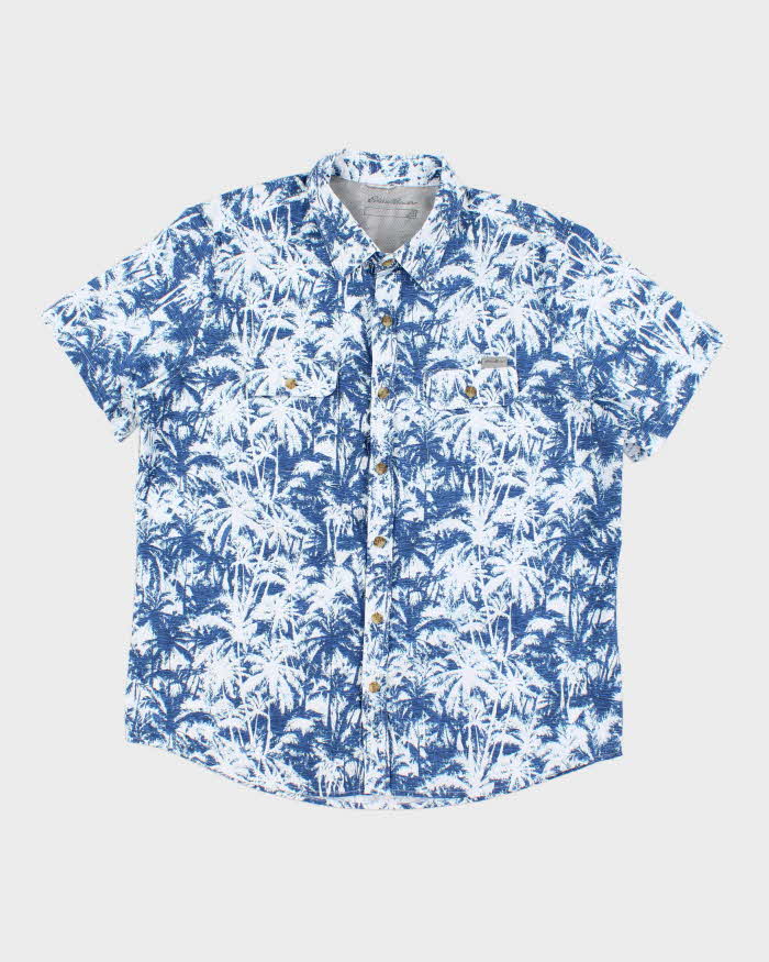 Vintage 2000's Eddie Bauer Patterned Short Sleeve Shirt - L