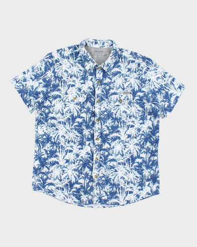 Vintage 2000's Eddie Bauer Patterned Short Sleeve Shirt - L