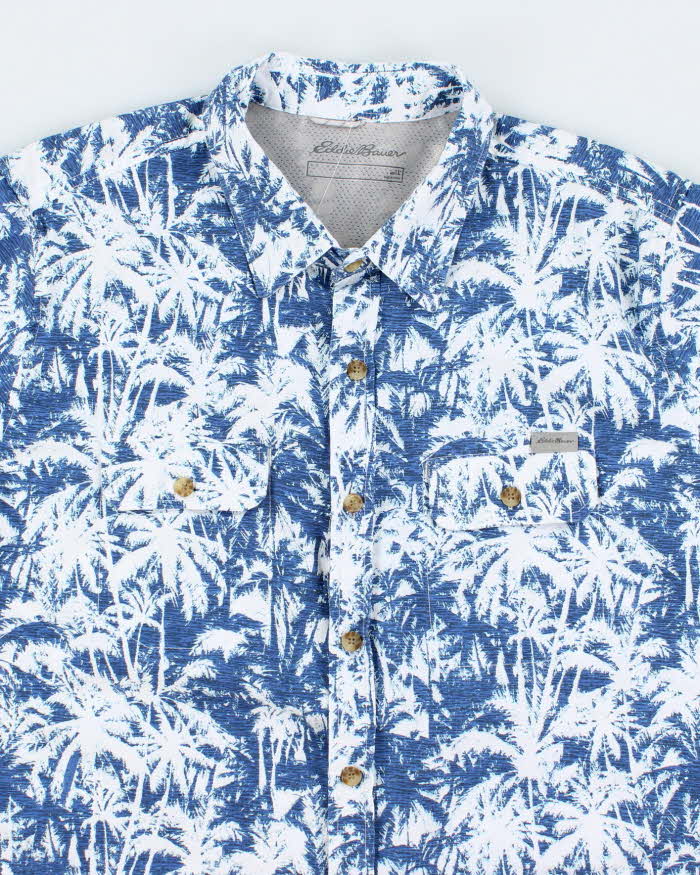 Vintage 2000's Eddie Bauer Patterned Short Sleeve Shirt - L