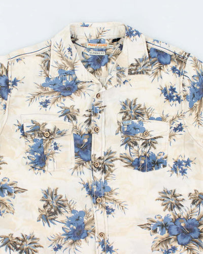 Vintage 2000's Point Zero Floral Print Hawaiian Shirt - M